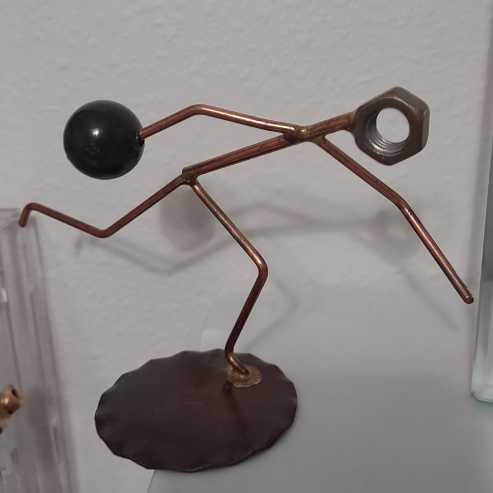 Rock Creek Metal Craft - Back Swing bowler Handcrafted 4" Figure Bowling